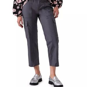 Women's Charcoal Cropped Cargo Pants